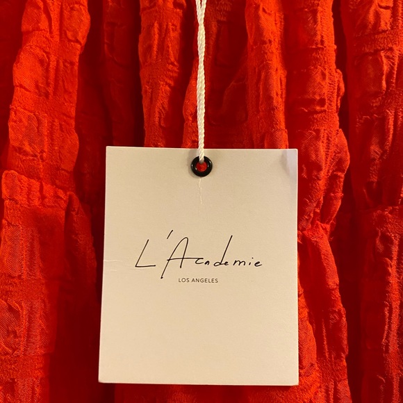 NWT L’Academie Jacques Red Midi Skirt Large L - Picture 6 of 7